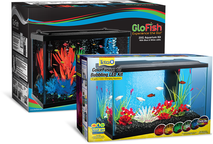 Glo Fish Aquarium Kitswith L E D Lighting