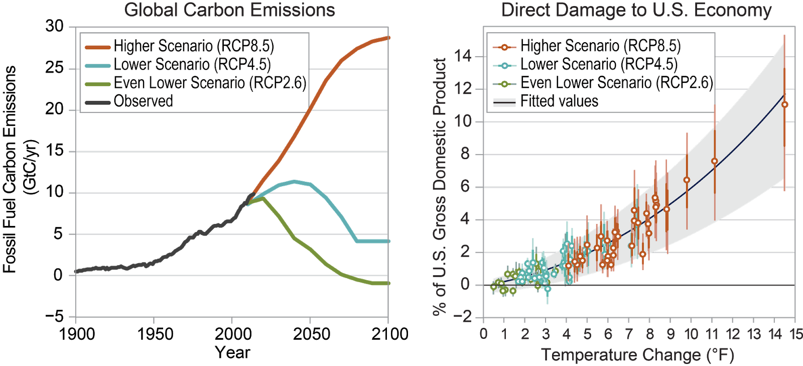 Global Carbon Emissionsand Economic Damage Scenarios