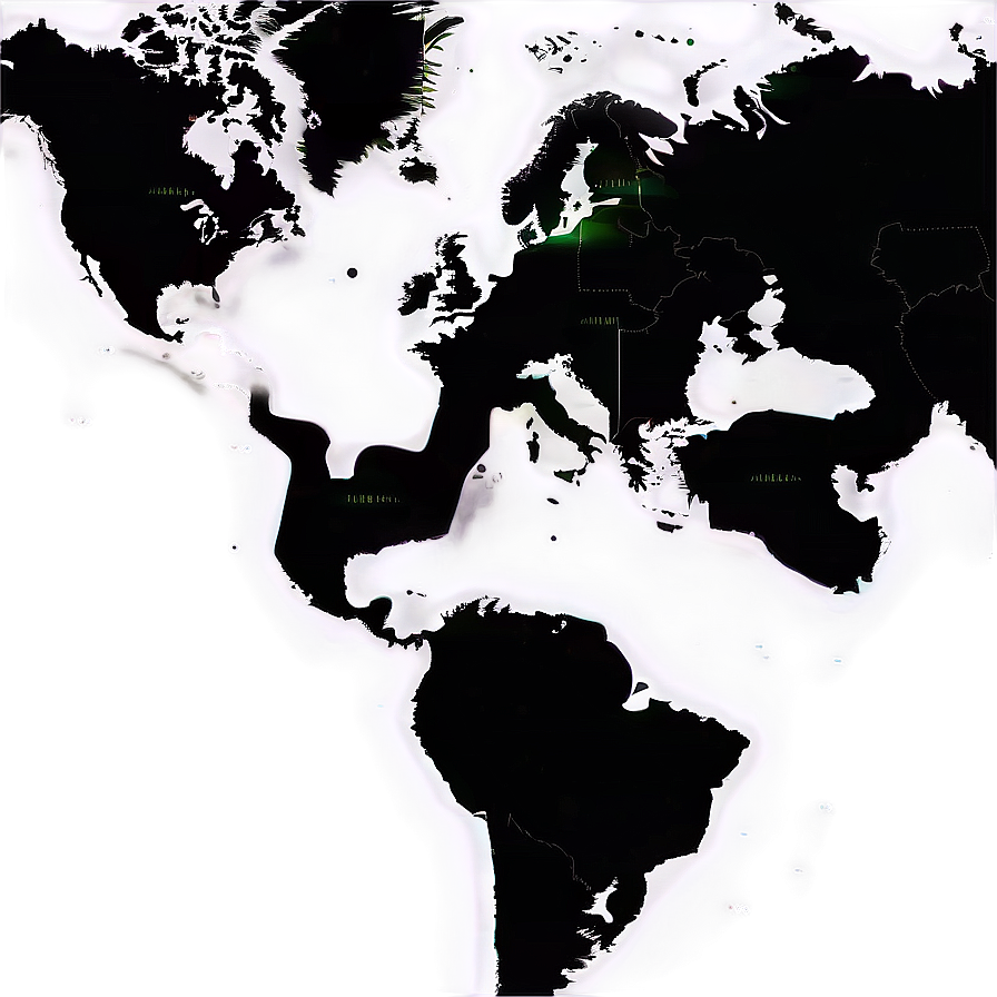 Global Map Outline Vector Png 96