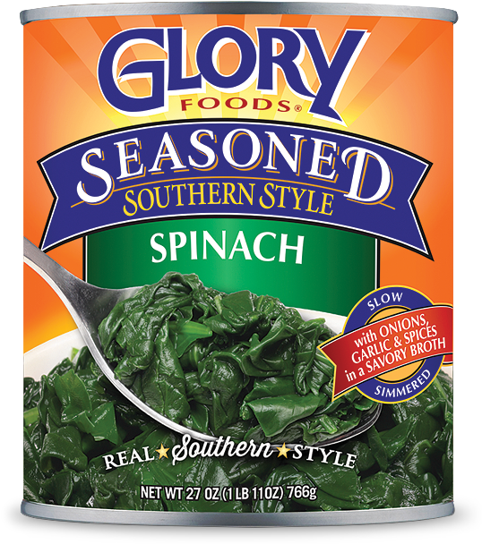 Glory Foods Seasoned Spinach Can