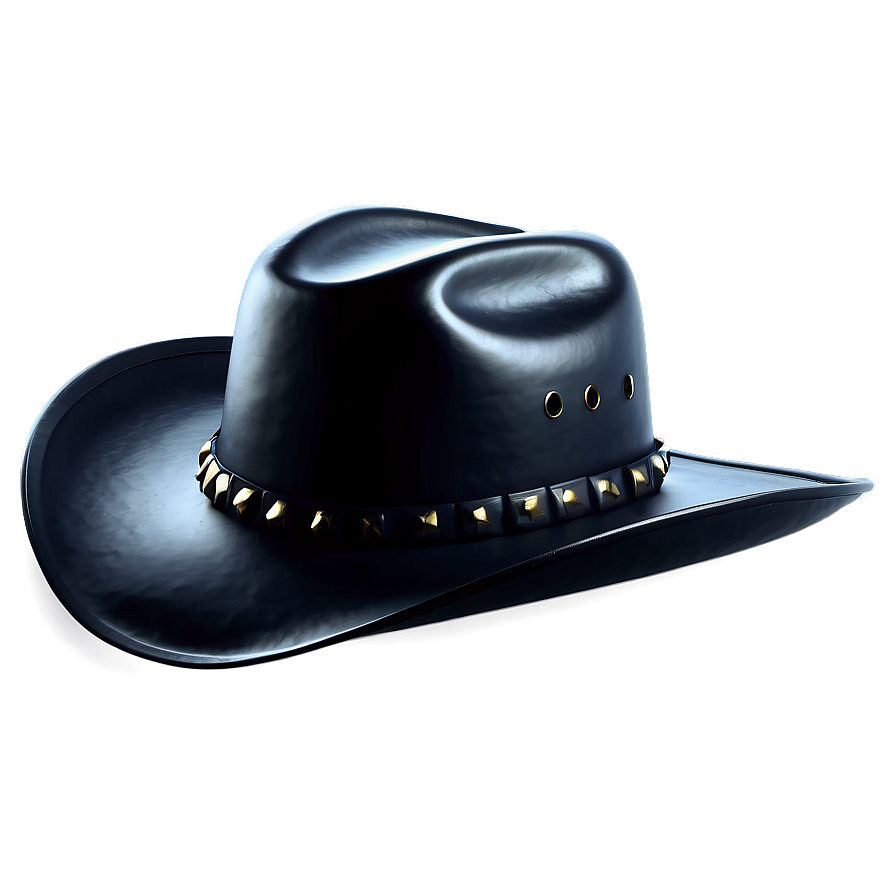 Glossy Black Cowboy Hat Png 06212024