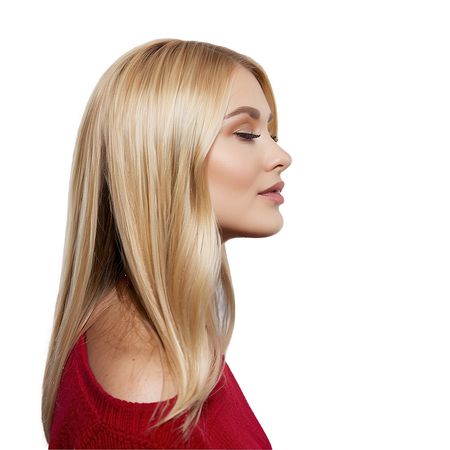 Glossy Blond Hair Png 06262024