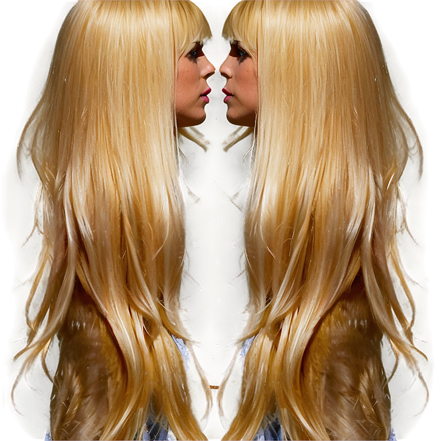 Glossy Blonde Hair Png 25