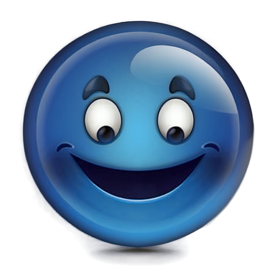 Glossy Blue Emoji Png Selection Bbk