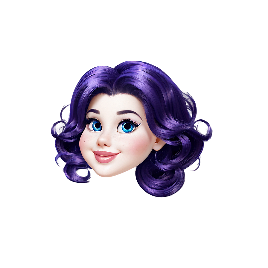 Glossy Cartoon Hair Png 06272024