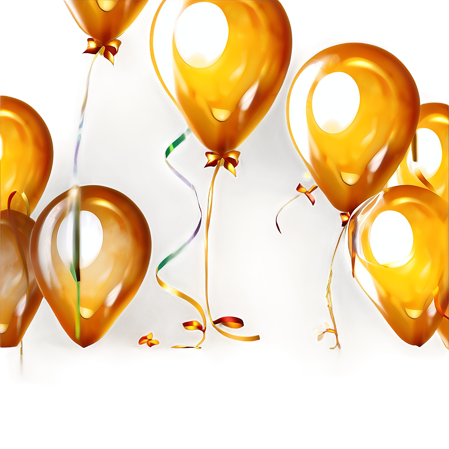 Glossy Gold Balloon Png Xrg