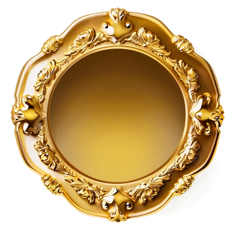 Glossy Gold Plate Png 06262024