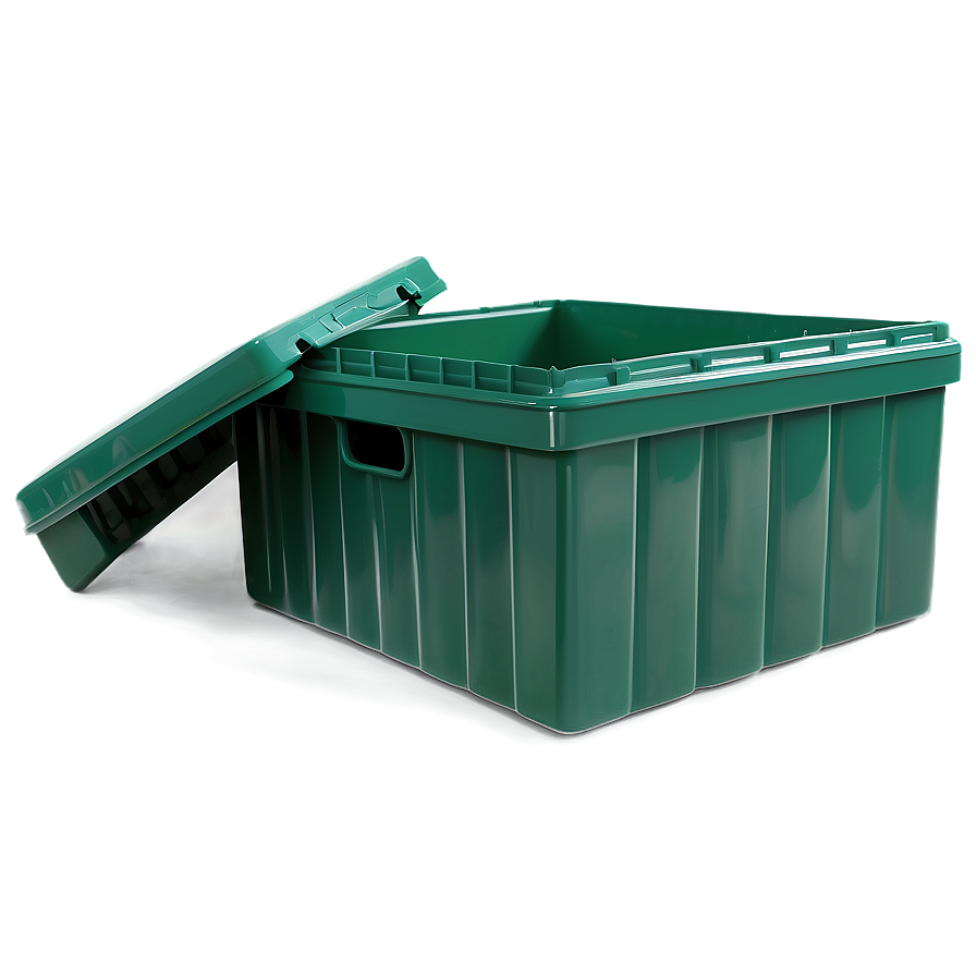 Glossy Green Storage Box Png Bgp56