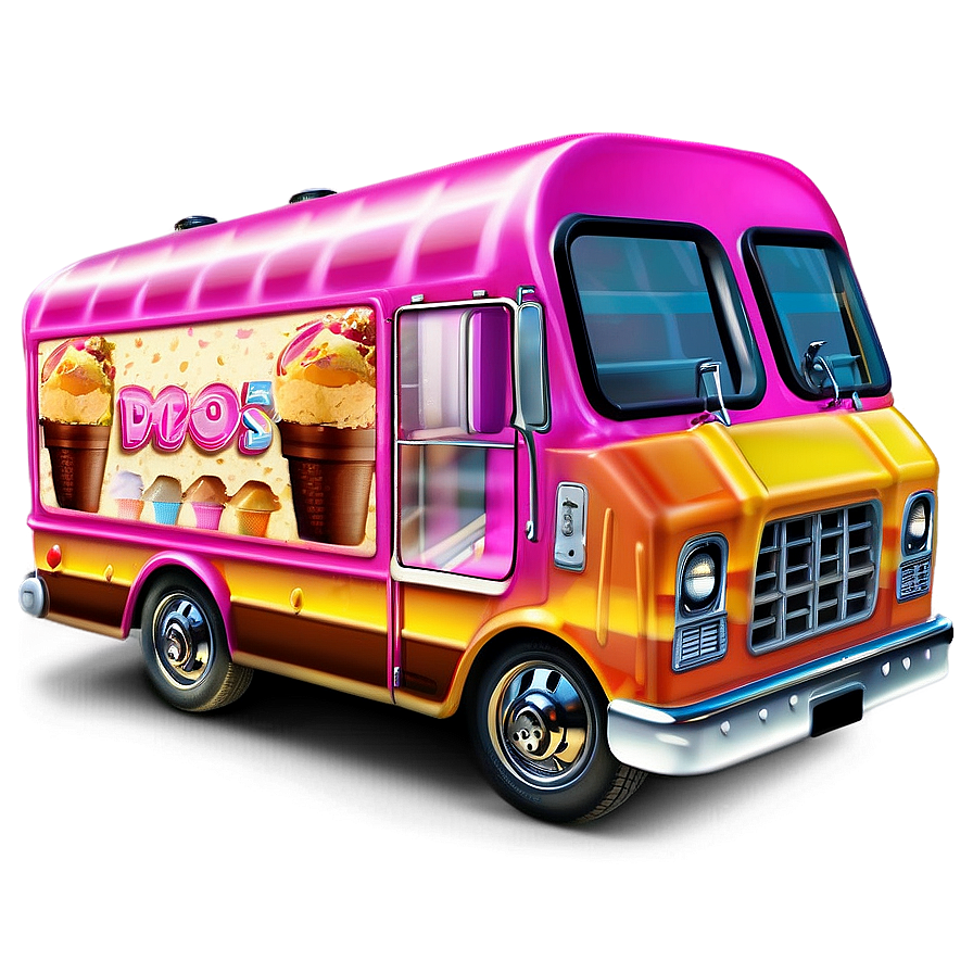 Glossy Ice Cream Truck Image Png Rpx