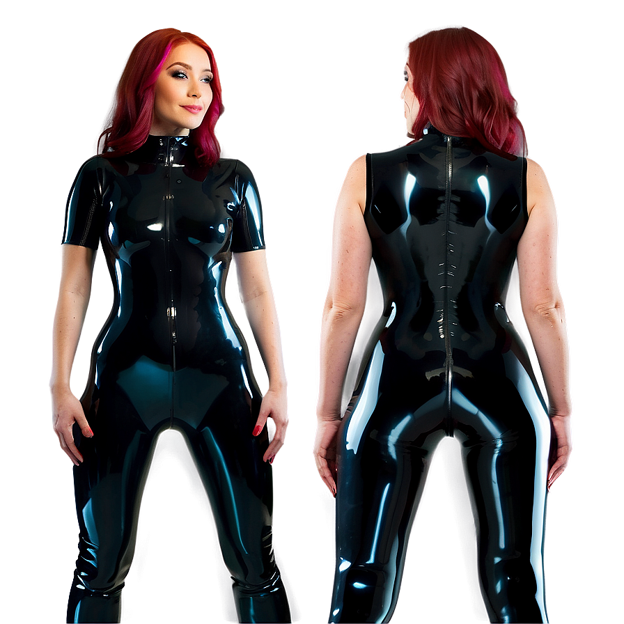 Glossy Latex Bodysuit Png 33