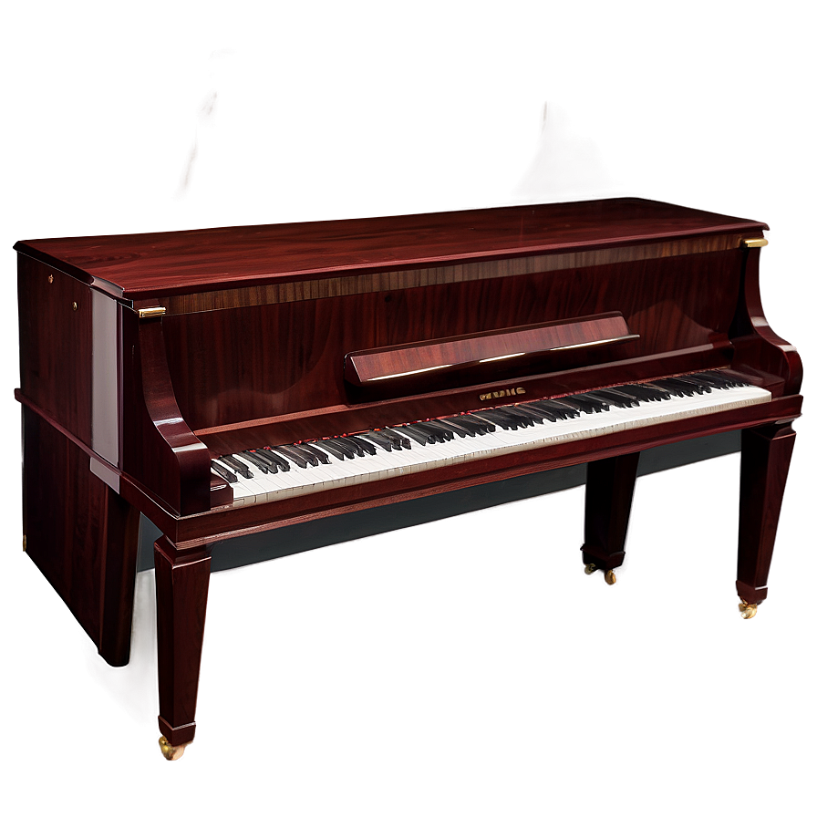 Glossy Mahogany Upright Piano Png Ldu16