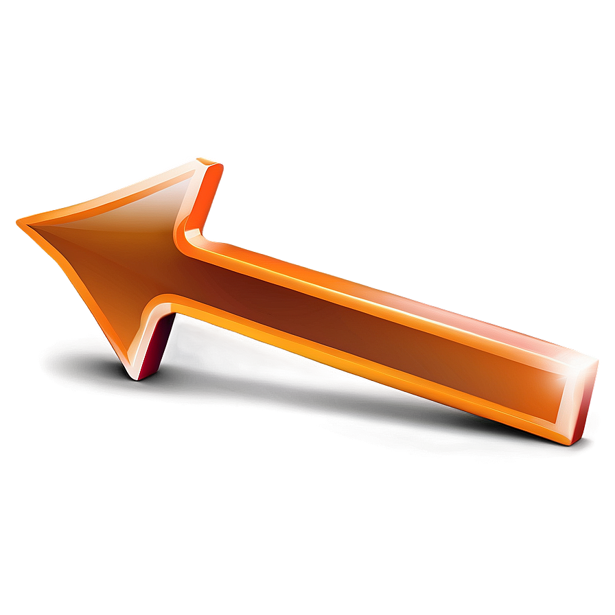 Glossy Orange Arrow Icon Png Gfc