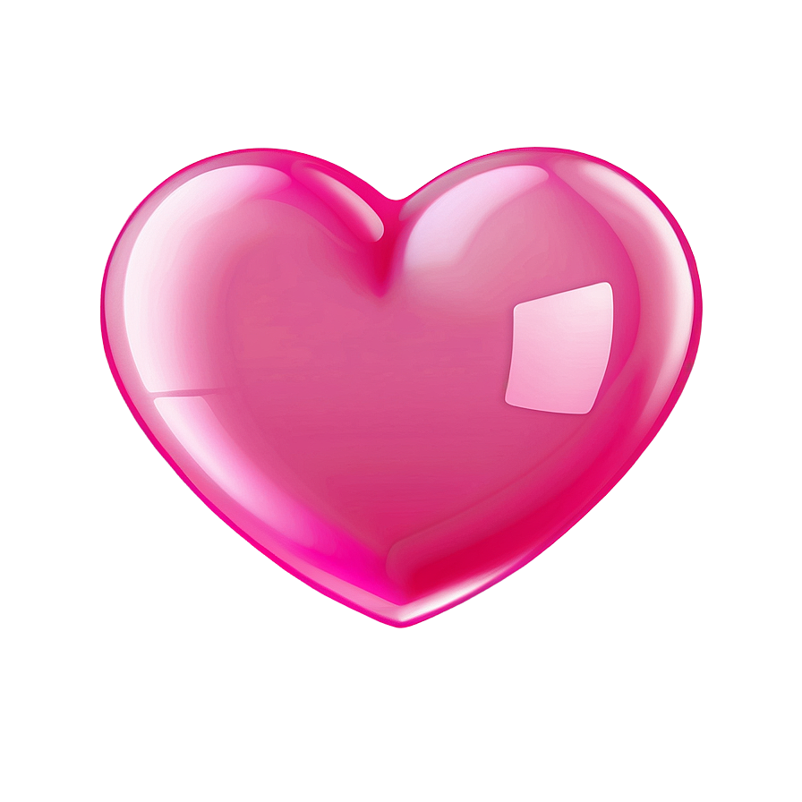 Glossy Pink Heart Emoji Png Ept37