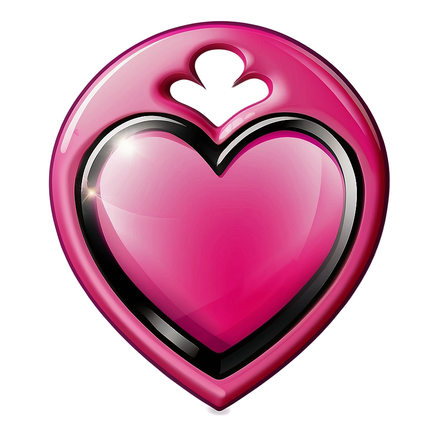 Glossy Pink Heart Symbol Png 05232024