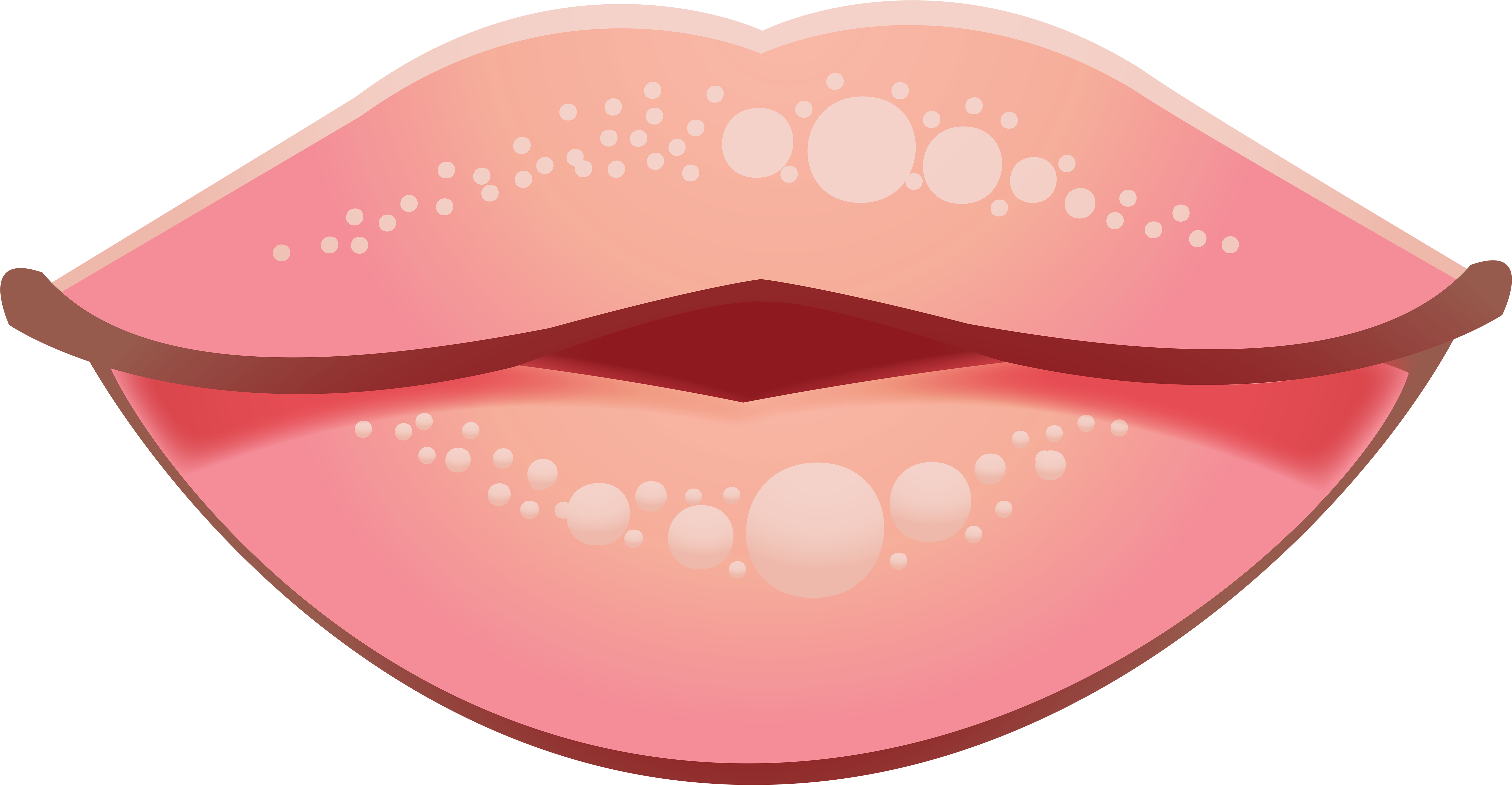 Glossy Pink Lips Illustration