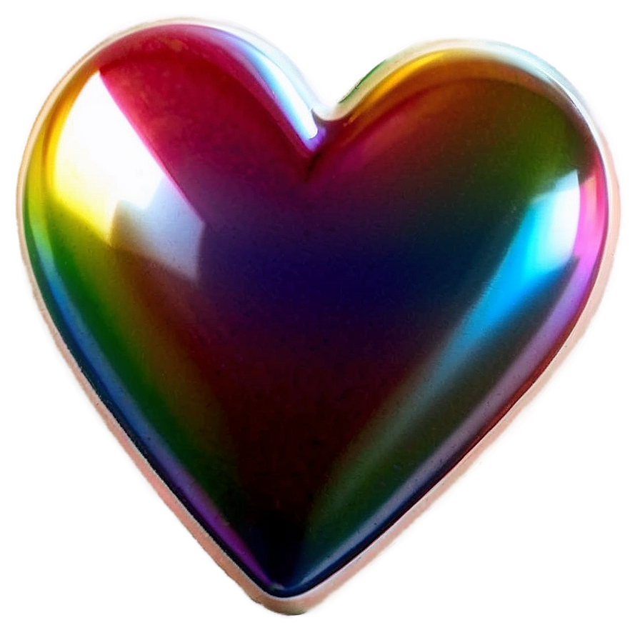 Glossy Rainbow Heart Png 25