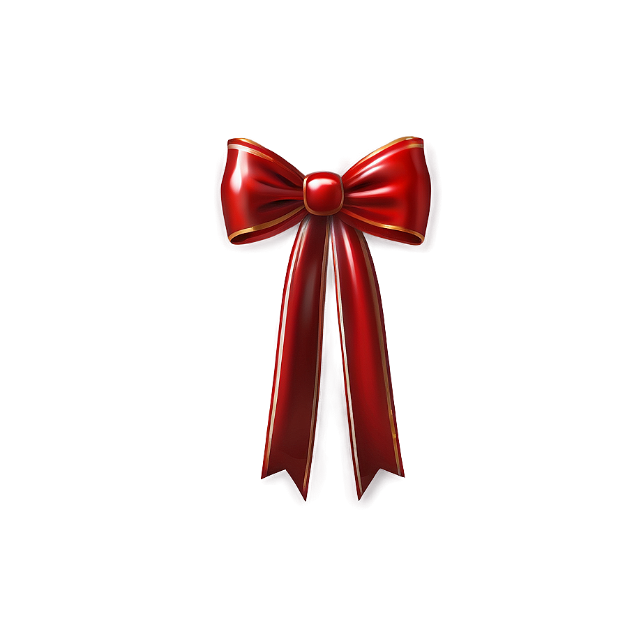 Glossy Red Bow Png 05252024