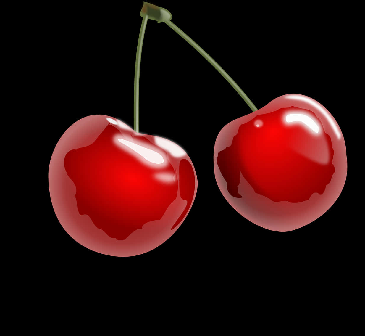 Glossy Red Cherries