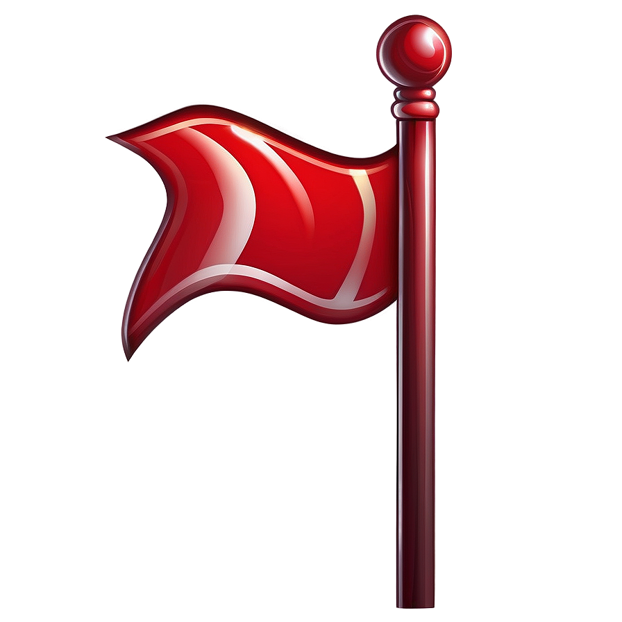 Glossy Red Flag Icon Png 05252024