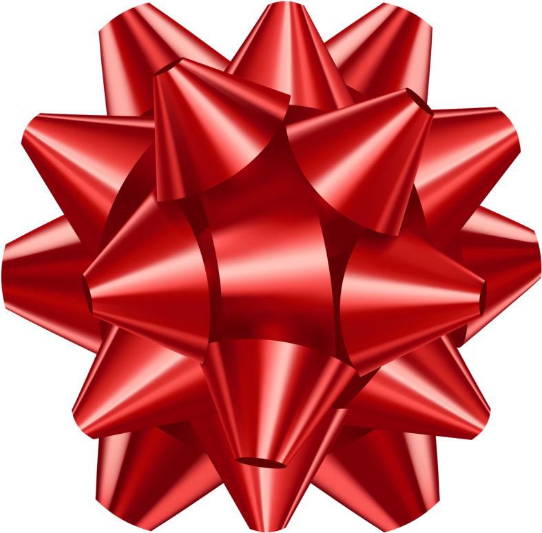 Glossy Red Gift Bow