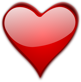 Glossy Red Heart Graphic