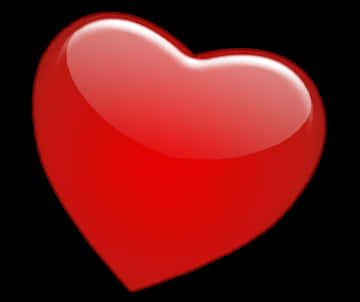 Glossy Red Heart Graphic