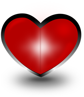 Glossy Red Heart Graphic