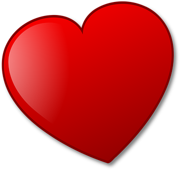 Glossy Red Heart Graphic