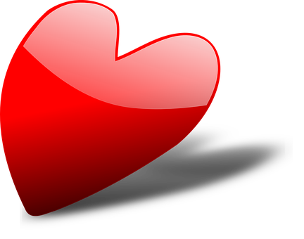 Glossy Red Heart Graphic