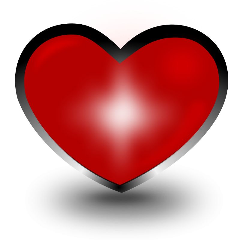 Glossy Red Heart Graphic