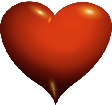 Glossy Red Heart Graphic