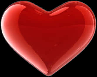 Glossy Red Heart Shaped Object