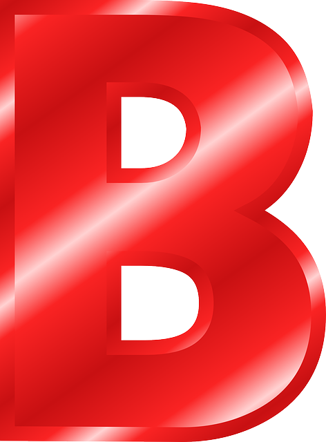 Glossy Red Letter B