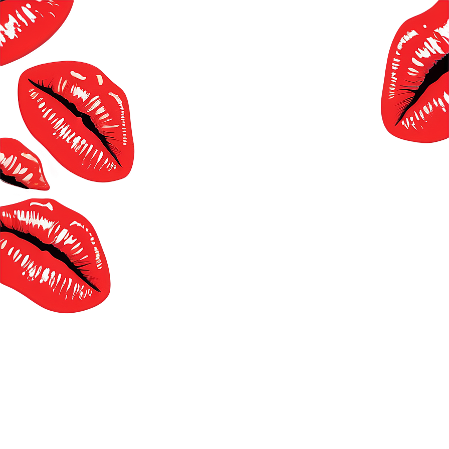 Glossy Red Lips Graphic Png 06112024