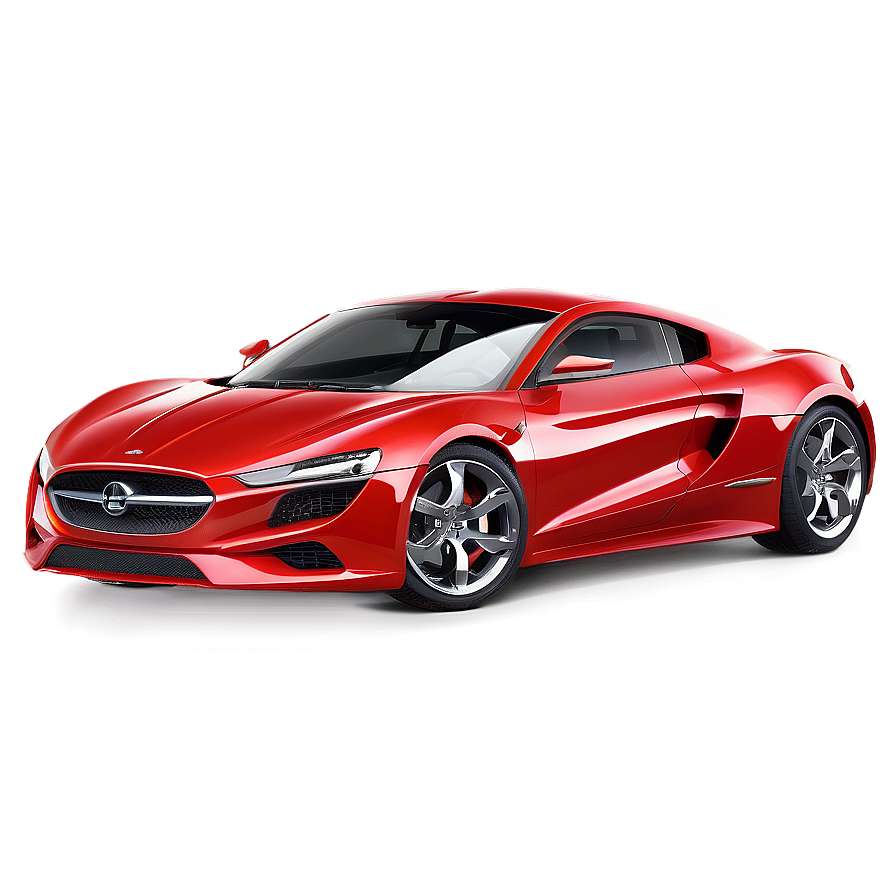 Glossy Red Sports Car Png 34