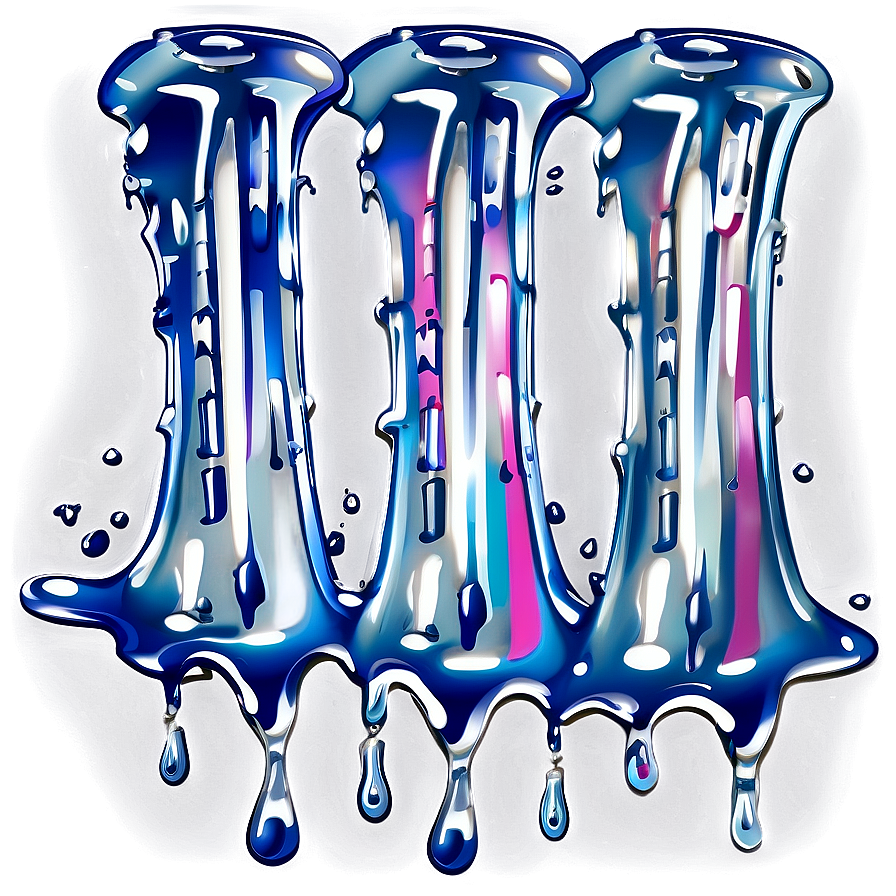 Glossy Spray Paint Drip Png 06282024