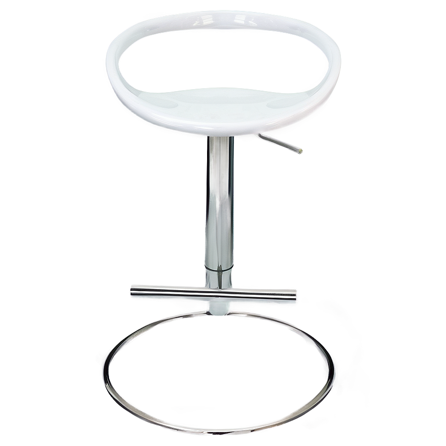 Glossy White Barstool Png 06282024