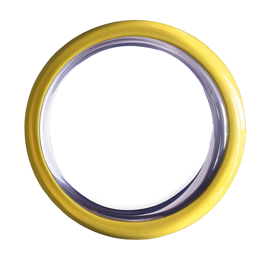 Glossy Yellow Circle Element Png Lvl