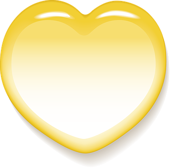 Glossy Yellow Heart Emoji