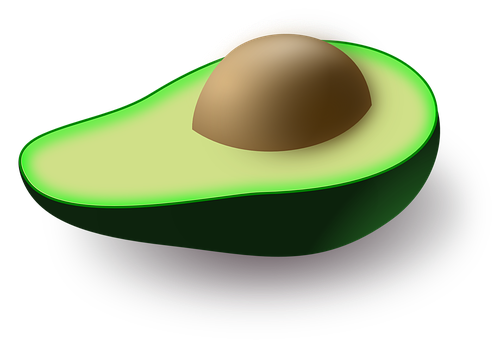 Glowing Avocado Half