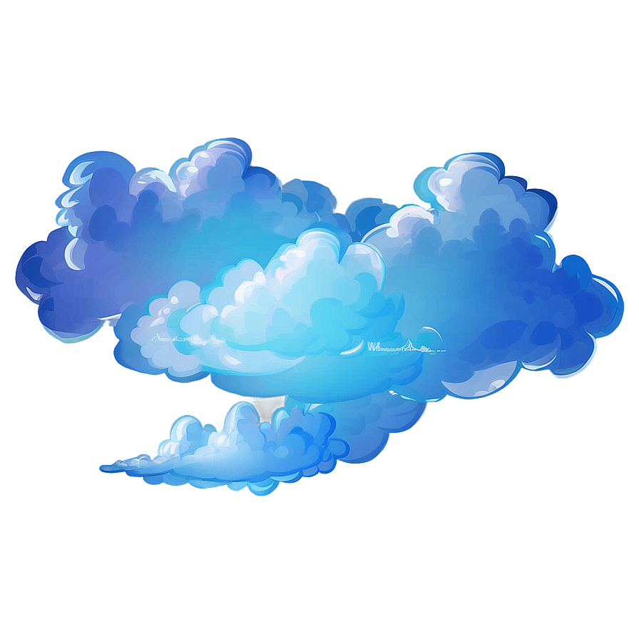 Glowing Blue Clouds Png Tyq