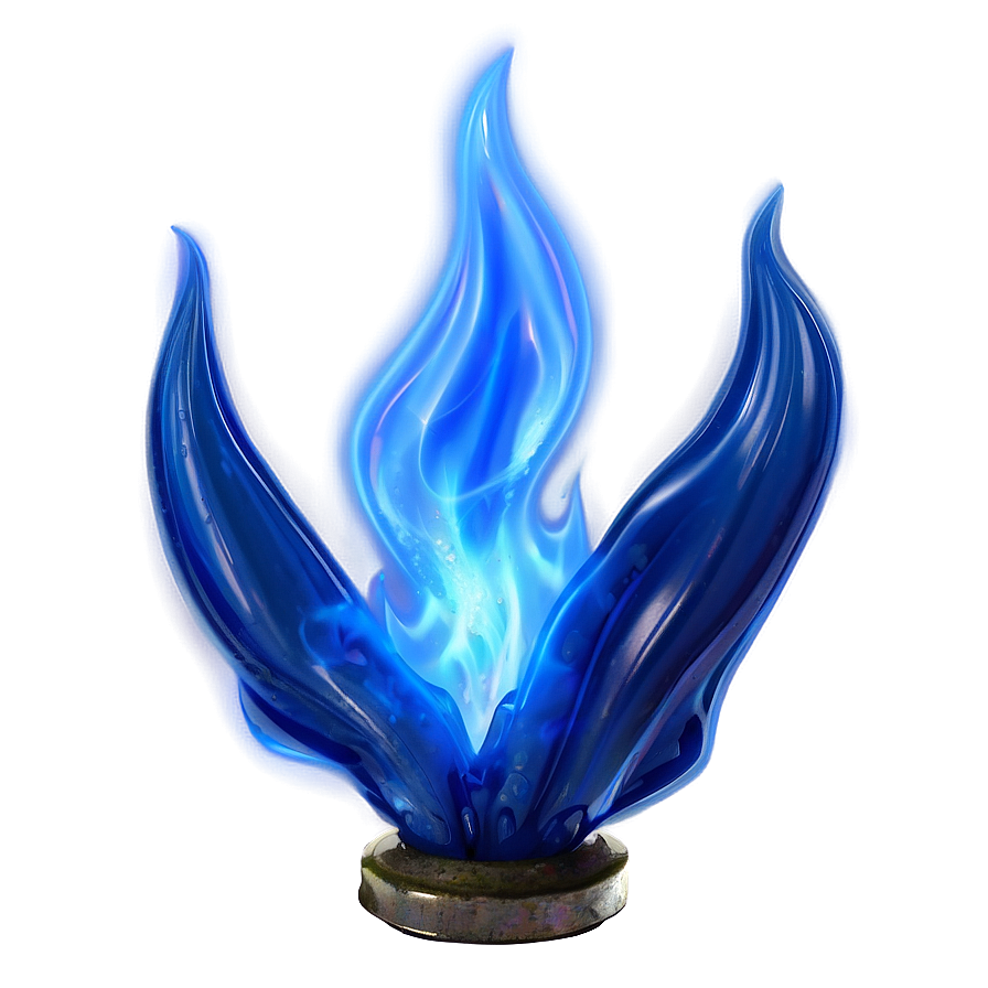 Glowing Blue Flame Png 06202024