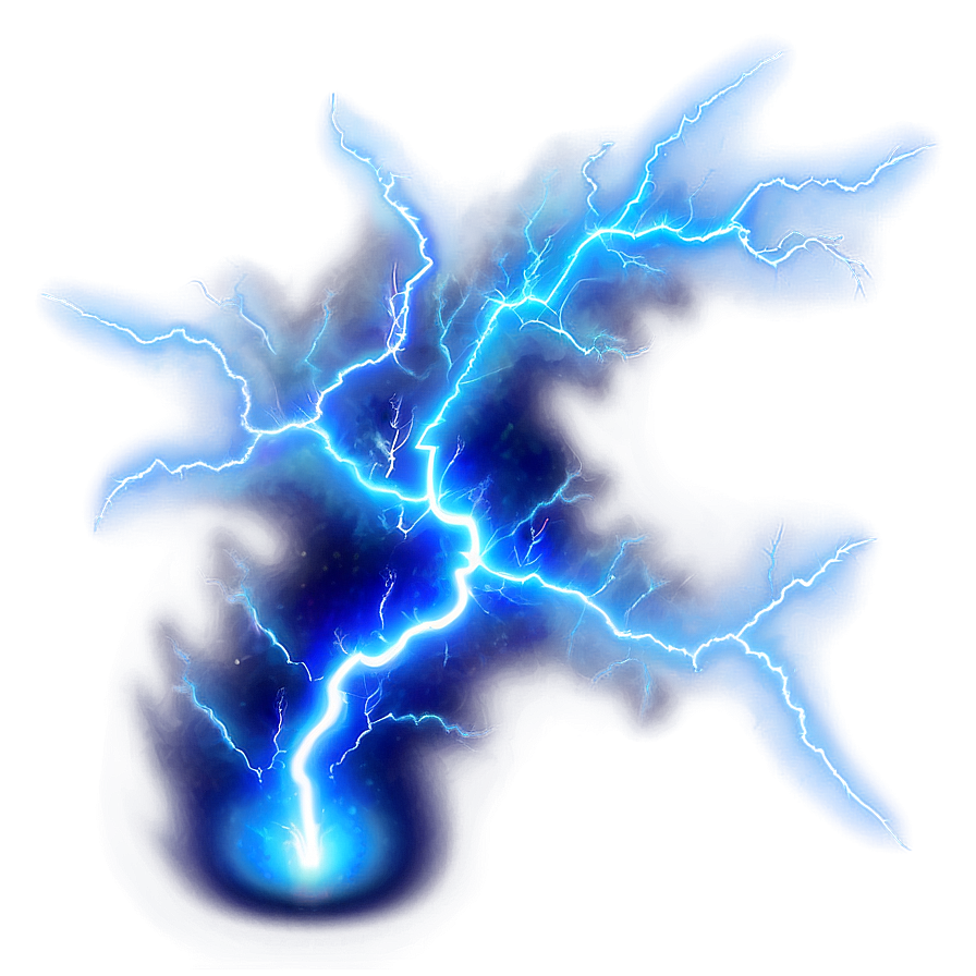 Glowing Blue Lightning Png Vkf80