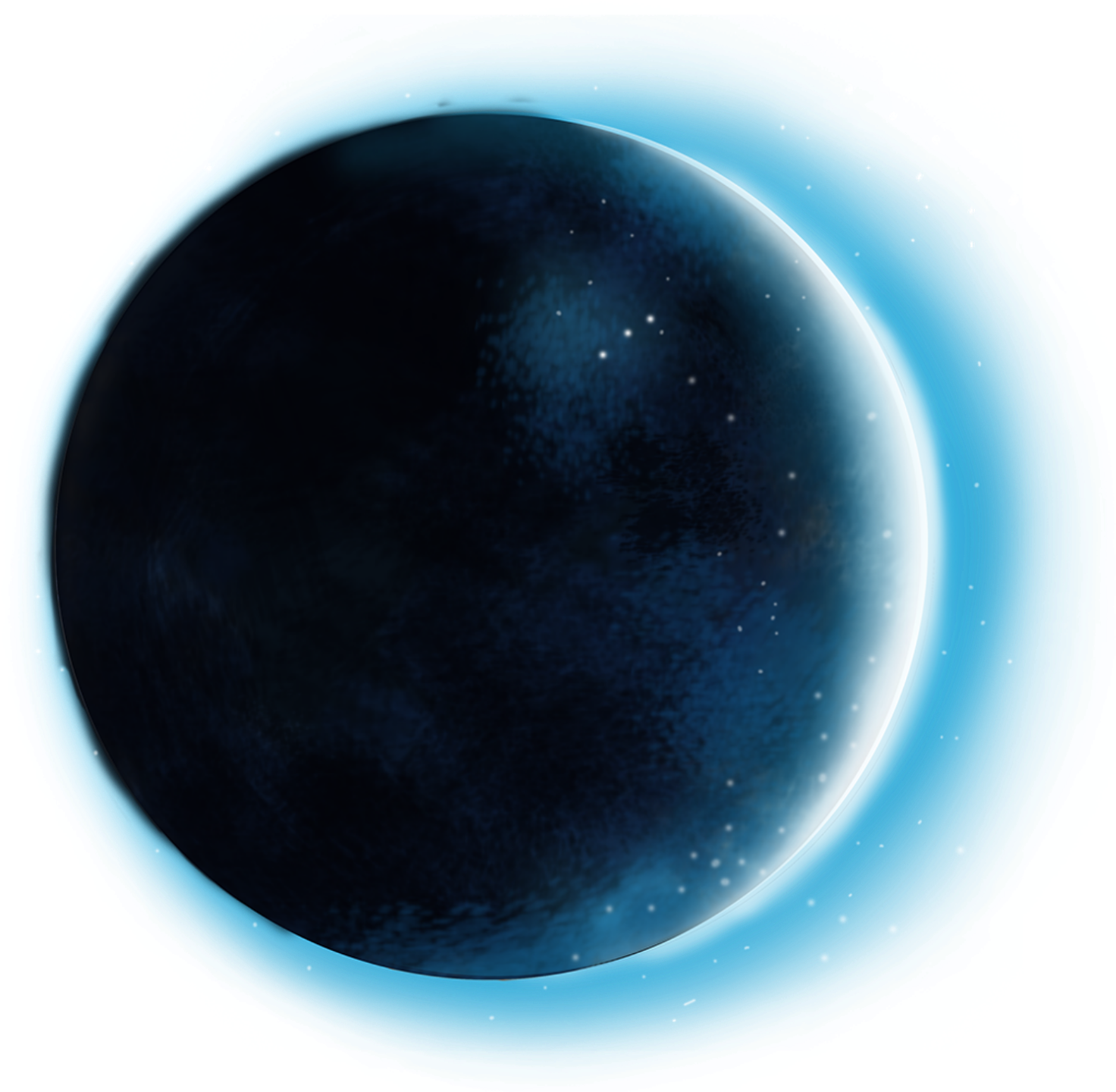 Glowing Blue Planet Sticker