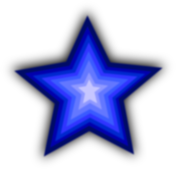 Glowing Blue Star Graphic