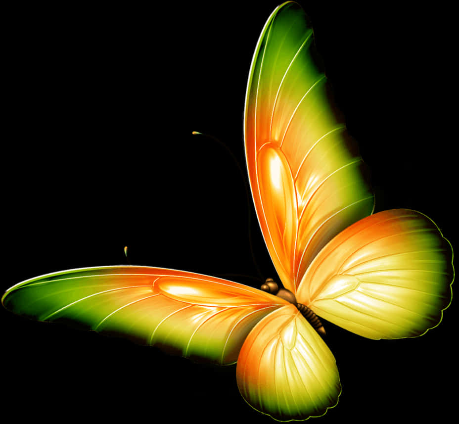 Glowing Butterfly Artwork