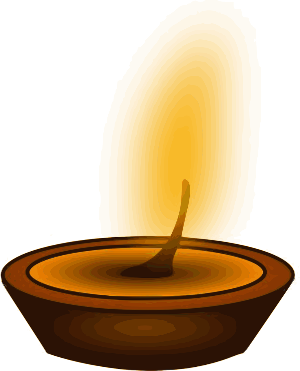 Glowing Diwali Diya Illustration