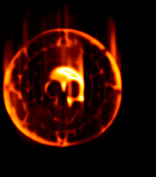 Glowing Flame Skull Abstract