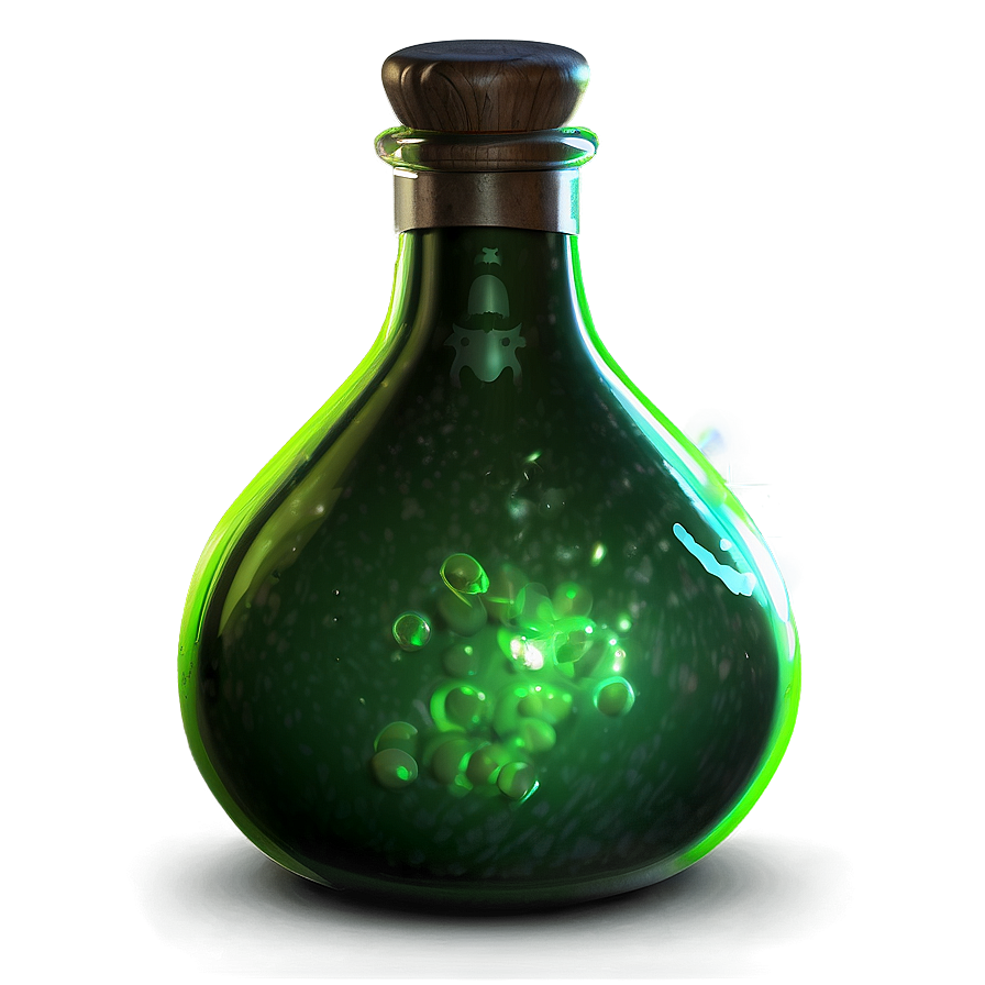 Glowing Green Potion Bottle Png Osb