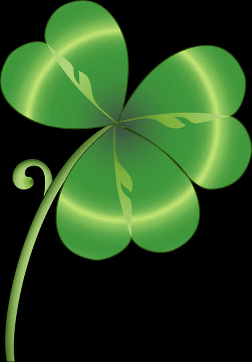 Glowing Green Shamrock Art